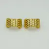 Novos Brincos de Argola de Metal Trançado Twist para Mulheres, Simples e Elegantes, Versáteis para o Dia a Dia
