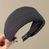 Otoño e invierno, hermosa diadema marrón de ala ancha, diadema esponjosa para lavarse la cara, diadema de tela, accesorios para el cabello de estilo dulce y de lujo ligero