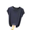 Camiseta modal de manga curta para o verão de 2023, roupa íntima, tamanhos grandes, camiseta de manga meia-manga, top fino, estilo ocidental, blusa básica afinar