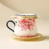 Taza de Té de Porcelana Blanca Mineral de Roca, Taza para Beber de Oficina, Taza Grande, Taza Individual Personal de Gama Alta