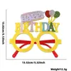 Gafas de Cumpleaños Estilo Ins para Niños Velas Velas para Pastel Accesorios para Fotos Decoración de Fiesta de Cumpleaños Gafas con Marco de Letras de Dibujos Animados