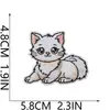 Parche Bordado Termoadhesivo Fiesta de Gatos Parche Bordado de Gatito de Dibujos Animados Parche Decorativo para Bolsa de Juguete de Moda Lindo Miau Miau