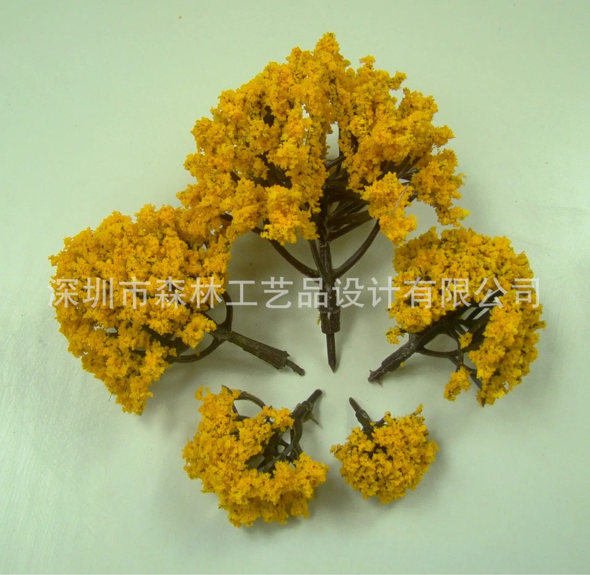 半圆球树-纯橙-1