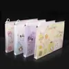 Bolsa transparente gruesa para documentos, bolsa con cremallera de PP, bolsa para archivos, estuche para lápices para estudiantes de primaria y secundaria, bolsa de almacenamiento portátil A4, al por mayor