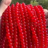 Venta al por mayor Cuentas de Vidrio de un Solo Color 4/6/8/10/12 mm Cuentas Sueltas Material de Jade Imitación Pulsera Cuentas Redondas Cuentas Espaciadoras Accesorios