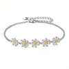 Pulseira de Flor Margarida Girassol Cruzada Amazon Pequena Fresca Doce Personalidade Nicho Feminino