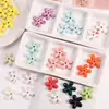 Flor de Cinco Pétalos INS Fresca Cuentas de Cerámica Agujero Recto Flor para Ensartar Cuentas Sueltas Accesorios para Colgante de Cadena de Teléfono Hecho a Mano DIY