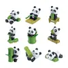 Micro Paisagem Criativa Fofa Boneco Panda Vermelho Jardinagem Paisagismo Decoração DIY Acessórios Mini Enfeites de Mesa