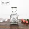 Vaso de Vidro Retrô Personalizado Mais Vendido da Amazon, Conjunto de Vasos Pequenos Decorativos Transparentes de Alta Qualidade Estilo Europeu Estilo Ins