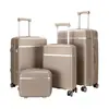 Maleta Personalizada Transfronteriza de PP 20 24 28 pulgadas Maleta de Tres Piezas Cremallera Maleta Rígida Maleta para Viajes de Negocios