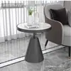 Sofá de lujo para sala de estar de losa de roca, mesa de té pequeña moderna para balcón, mesita de café pequeña de losa de roca para hotel, nuevo modelo popular en TikTok