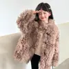 Abrigo de Invierno para Niñas de 8 a 12 Años, Tallas Medianas y Grandes para Niños, Lana de Cordero Sintética, Chaqueta de Invierno Engrosada y Cálida para Niños