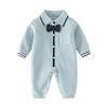 Mameluco de Bebé 100% Algodón Sencillo Primavera y Otoño Manga Larga Traje de Gateo para Niños y Niñas Traje de Béisbol para Bebé Gorra Camiseta Ropa Exterior de Moda