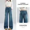 Colección de otoño 2026 transfronteriza: jeans acampanados de talle alto para mujer, adelgazantes y que favorecen la figura, con una pierna ligeramente cónica