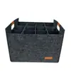 Reunión Anual Transfronteriza Cesta de Almacenamiento para Regalo de Vino Tinto Fieltro Bolso de Hombro Grueso para Vino y Bebidas Bolsa de Embalaje Personalización
