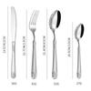 Juego de vajilla de acero inoxidable relieve de espiga de trigo juego de cuatro piezas mango creativo cuchillo para carne tenedor cuchara cuchara de postre tenedor de postre