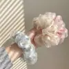 Diadema de malla con cabeza de bola para cabello largo del colon de mujer, cuerda para coleta de pelo de alta calidad, banda de goma de temperamento simple, accesorios para el cabello al por mayor