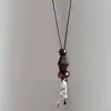 Lazer Montanha~Novo Chapéu Redondo Estilo Chinês Colar com Pingente de Bolota para Mulheres, Design de Verão Corrente para Clavícula, Acessório de Nicho de Luxo Leve