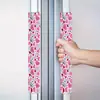 Funda Decorativa Floral con Trébol de Cuatro Hojas de la Suerte Transfronteriza para Manijas de Refrigerador y Horno de Microondas del Hogar, Funda a Prueba de Polvo para Manijas, Cubierta Decorativa Personalizada