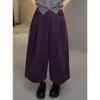 Pantalones de pana de pierna ancha para mujer, nuevos para otoño e invierno, holgados, de cintura alta, adelgazantes, muestran la longitud de las piernas, plisados, casuales, pantalones de pana para mujer