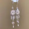 Pendientes de gota con incrustaciones de diamantes transfronterizos europeos y americanos, pendientes de lujo de alta gama, accesorios para orejas de moda de nicho, venta al por mayor desde fabricante de Yiwu