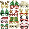 Stock Listo de Fábrica Decoraciones Navideñas Transfronterizas Set de Gafas Regalos Navideños para Adultos y Niños Sombrero Diadema