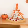 Bolsa de tela para dulces de boda pequeña fresca caja de dulces de boda bolsa de regalo con mano red de regalo bolsa de fruta de azúcar moreno suministros de boda