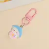 Llavero de Conejo Gato con Lazo Floral Lindo, Colgante Dulce de Niña de Dibujos Animados Lindo, Accesorios para Pareja y Mejor Amigo