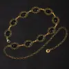 Cadena de Cintura Elegante de Metal con Girasol para Mujer de Comercio Exterior, Accesorio de Cintura Ajustable para Vestido, Cinturón de Cadena Multicapa de Gama Alta