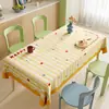 Toalha de mesa estilo creme, à prova d'água e de óleo, toalha de mesa de jantar sem lavagem, novo modelo 2026, luxo leve com toque de alta qualidade, toalha de mesa de centro estilo ins