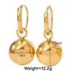 Pendientes de Acero Inoxidable con Colgante Redondo de Perla Corazón de Amor Simple Venta al por Mayor Comercio Exterior Transfronterizo Pendientes de Galvanoplastia al Vacío Más Vendidos para Mujeres