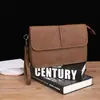 Nova Porta-Moedas, Bolsa de Mão Masculina Retrô, Bolsa de Mão Masculina Casual, Bolsa de Mão de Couro Crazy Horse para Negócios, Bolsa de Braço