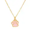 Moda Coreana Fofa Garra de Gato Colorida Desenho Animado Pingente Colar ins Doce Cool Criativo Hip Hop Gota de Óleo Colar Acessórios