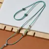 Cordão de Colar de Jade Aventurina Artesanal de Alta Qualidade com Fecho de Segurança, Cordão Trançado para Pingentes de Jade, Ouro, Jade Hetian e Âmbar Alça de Pescoço
