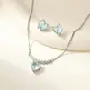 Collar con Colgante de Corazón Rosa para Mujer, Lujo Accesible, Gama Alta, Romántico, Elegante y Suave, Nicho, Pendientes Dulces y Versátiles