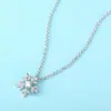 Collar de Copo de Nieve para Mujer, Diseño Único, Colgante Minimalista, Colgante Único, Joyería al por Mayor de Cadena para Clavícula de Moda Japonesa y Coreana