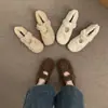 Zapatos mullidos forrados de polar First Encounter para mujer, Botas de nieve suaves para exteriores de invierno, Zapatos de algodón cálidos de felpa para el viento nocturno