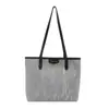 Bolsa Tote Casual para el Trabajo para Mujer, Gran Capacidad, Nuevo Estilo 2026, Diseño Sencillo de Retazos, Bolso de Hombro para Compras, Bolso de Mano para Estudiante