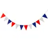 Cortina de Seda de Lluvia del Día de la Independencia de EE. UU. Transfronteriza Decoración para Fiesta Festiva Diseño de Pared de Fondo Cortina de Puerta de Seda de Lluvia Roja, Blanca y Azul