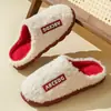 Pantuflas de algodón para mujer para otoño e invierno, de suela gruesa, antideslizantes, cálidas y esponjosas, adecuadas para uso en interiores, y disponibles en estilos de pareja para hombres y mujeres
