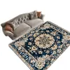 Alfombra de Terciopelo de Cristal Estilo Persa Americano, Alfombra para Sala de Estar, Sofá y Mesa de Café, Alfombra Decorativa Resistente a Manchas y al Desgaste para Hotel y Alojamiento