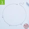 Amuleto plateado plata esterlina s925 cadena de borlas estrellada collar simple de circonita chapado en platino para mujer cadena clavicular outlet de fábrica