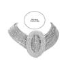 Europa y Estados Unidos Transfronterizo Exagerado Cadena de Garra de Diamantes Completa Collar de Cristal Versión Ancha Moda para Mujer Accesorios para Vestido de Novia