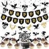 Decoración de pancarta de dragón y sótano: pancarta de decoración de cumpleaños de Juego de Tronos, pancarta brillante de feliz cumpleaños
