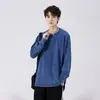 Suéteres de Otoño 2024 para Hombre y Mujer Lavados Cuello Redondo Old Li Hanton Calle Principal Americana Algodón Puro Tendencia Parejas