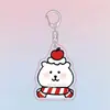 Oso Navideño Autocrítico Lindo Dibujo Animado con Temática Navideña Decoración de Mochila de Acrílico Exquisito Regalo Pequeño
