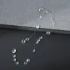 Colar Orvalho da Manhã Design de Nicho DIY Feito à Mão Cristal Transparente Contas Corrente de Pescoço Moda Contas Suspensas Corrente Clavicular