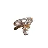 Anillo Retro de Flor de Iris, Artesanía Clásica y Elegante Blanco Quemado, Estilo Moderno y Suave, Nueva Tendencia Nacional Chinoiserie Ajuste Abierto