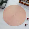Jogo Americano de PVC Transfronteiriço Criativo Impermeável à Prova de Óleo Resistente ao Calor Redondo Geométrico Vazado Decorativo Isolante Térmico Jogo Americano