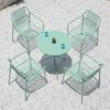 Mesa y silla de exterior Patio Internet Celebridad Leche Tienda de té Silla de hierro para ocio Cafetería Jardín al aire libre Balcón Terraza Mesa redonda pequeña